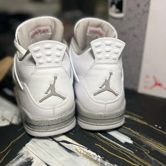 NIKE || AIR JORDAN RETRO 4 || WHITE OREO SZ 12 - Picture 8 of 10